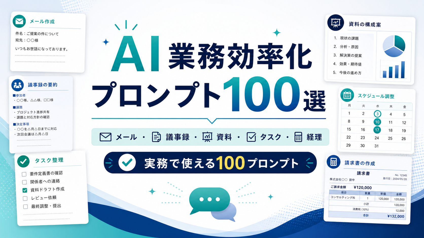AI業務効率化プロンプト100選のカバー画像